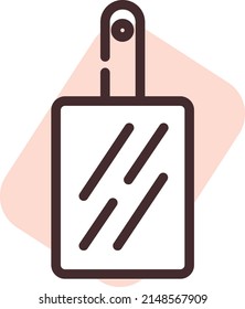 Chopping board, illustration, vector on a white background.