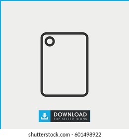 chopping board and knife icon. simple outline chopping board and knife vector icon. on white background.