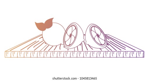 chopping board with lemons
