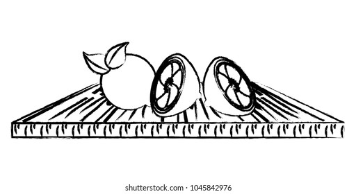 chopping board with lemons