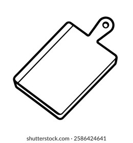 chopping board line art vector on white background