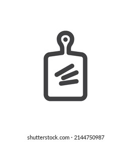 Chopping board line icon. linear style sign for mobile concept and web design. Cutting board outline vector icon. Symbol, logo illustration. Vector graphics