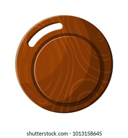Chopping board on a white background. Vector illustration Cartoon style kitchen tool a cook cutting board with style Cartoon