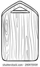 Chopping board on a white background	