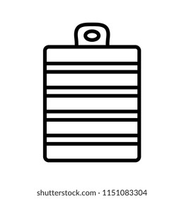 Chopping board outline vector icon.