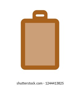 chopping board, restaurant related flat design icon.