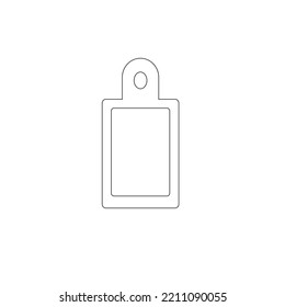 Chopping board vector line art.