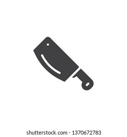 Chopping butcher vector icon. Meat knife filled flat sign for mobile concept and web design. Kitchen cleaver glyph icon. Symbol, logo illustration. Pixel perfect vector graphics