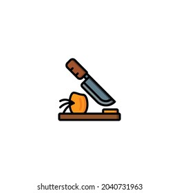 Chopping Icon Isolated On White Background