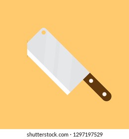 chopping knife cartoon vector. symbol. logo design. free space for text.