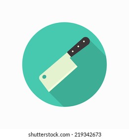 chopping knife icon illustration