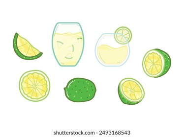 Chopping lemons and lemon juice