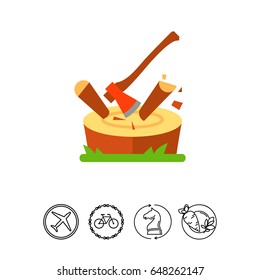Chopping log icon