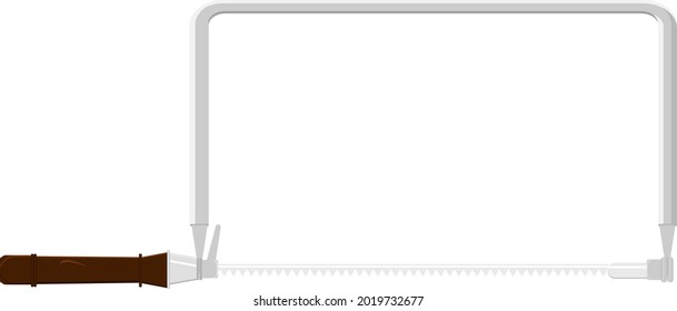 Chopping saw, illustration, vector on a white background.