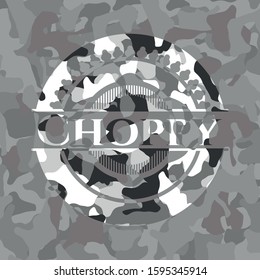 Choppy on grey camouflaged pattern