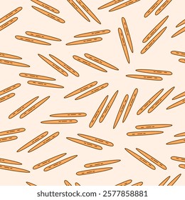 Chopstick background. Chopstick seamless pattern background. Wooden chopstick motif doodle cartoon. Vector illustration 