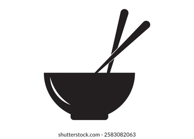 Chopstick and Bowl set. Vector illustration of Chopstick. Vector illustration of a food sticker. Variety of Chopsticks Design.