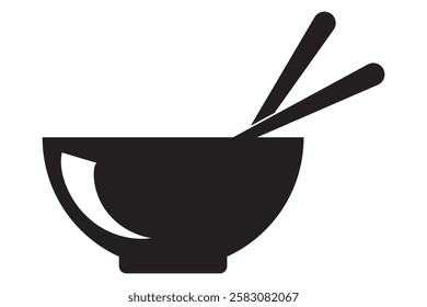 Chopstick and Bowl set. Vector illustration of Chopstick. Vector illustration of a food sticker. Variety of Chopsticks Design.