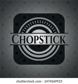 Chopstick dark badge. Vector Illustration. Detailed.