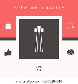 Chopstick icon - elements for your design