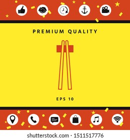 Chopstick icon - elements for your design