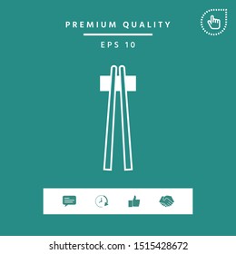 Chopstick icon - elements for your design