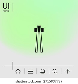Ícone de pauzinhos. Elementos para seu design
