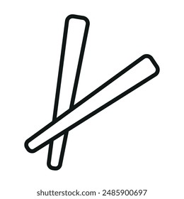 Plantillas de diseño de Vector de ícono de palillo simple y moderno