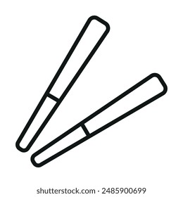 Plantillas de diseño de Vector de ícono de palillo simple y moderno