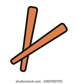 Plantillas de diseño de Vector de ícono de palillo simple y moderno