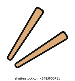 Plantillas de diseño de Vector de ícono de palillo simple y moderno