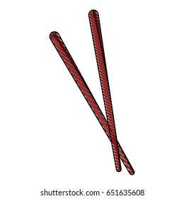 chopstick japanese bamboo element eat icon