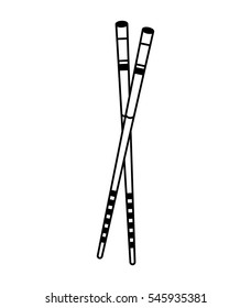 chopstick japanese isolated icon vector illustration design