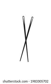chopstick. kitchen utensil icon on white background