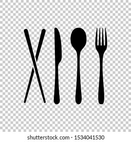 chopstick knife spoon fork icon design template