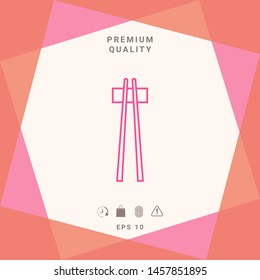 Chopstick line icon. Elements for your design