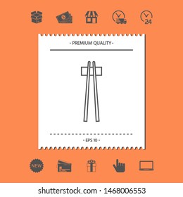 Chopstick line icon. Elements for your design