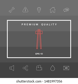 Chopstick line icon. Elements for your design