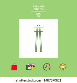 Chopstick line icon. Elements for your design