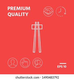 Chopstick line icon. Elements for your design