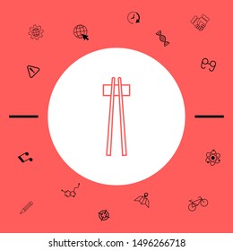 Chopstick line icon. Elements for your design