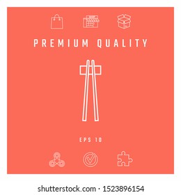 Chopstick line icon. Elements for your design