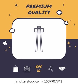 Chopstick line icon. Elements for your design