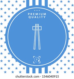 Chopstick line icon. Elements for your design