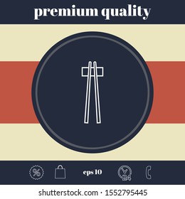 Chopstick line icon. Elements for your design