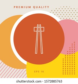 Chopstick line icon. Elements for your design