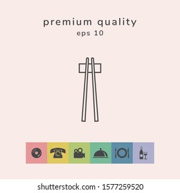 Chopstick line icon. Elements for your design