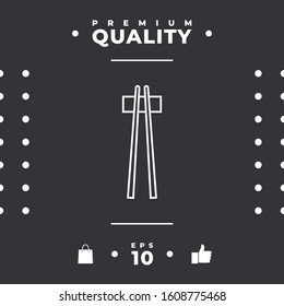 Chopstick line icon. Elements for your design
