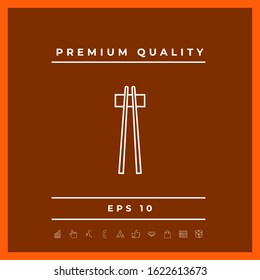 Chopstick line icon. Elements for your design
