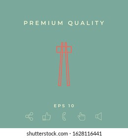 Chopstick line icon. Elements for your design